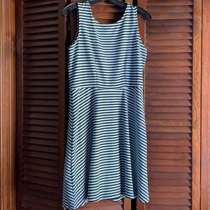 Blue and black stripped dress